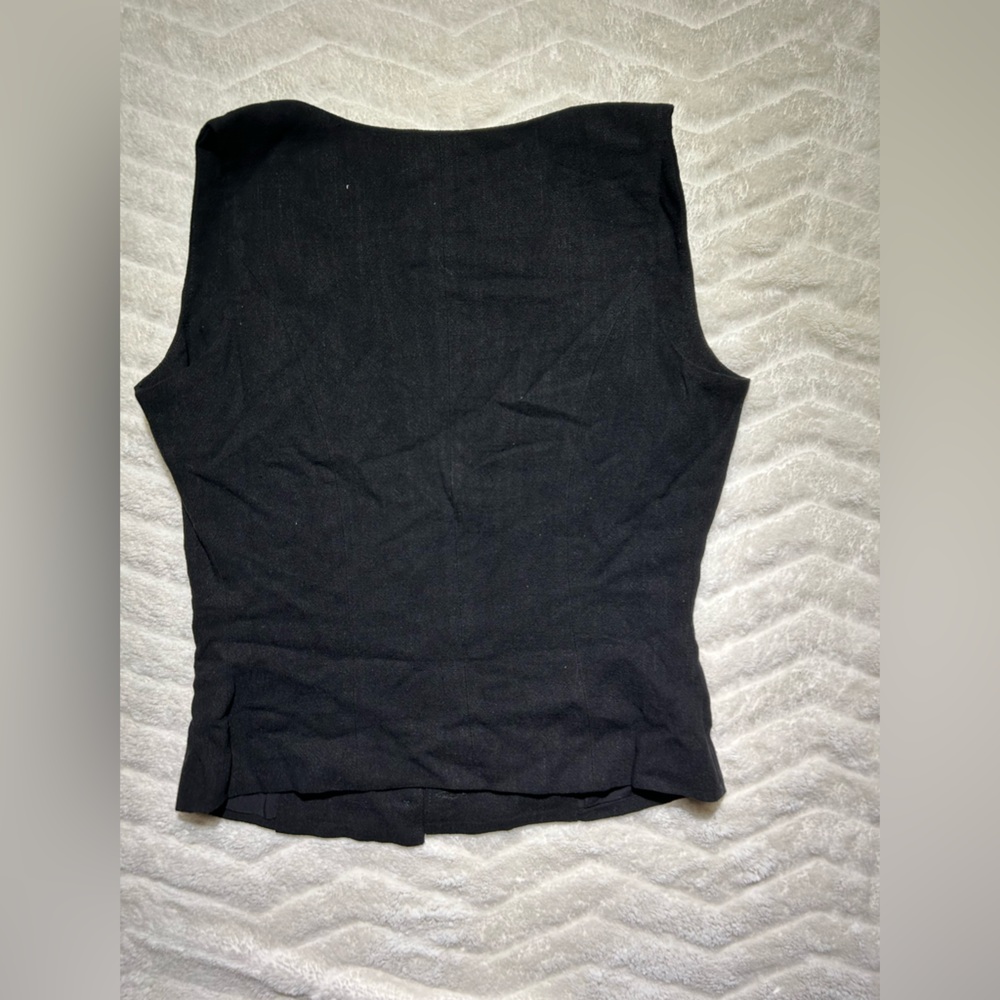 Charcoal black button up vest - Picture 2 of 3